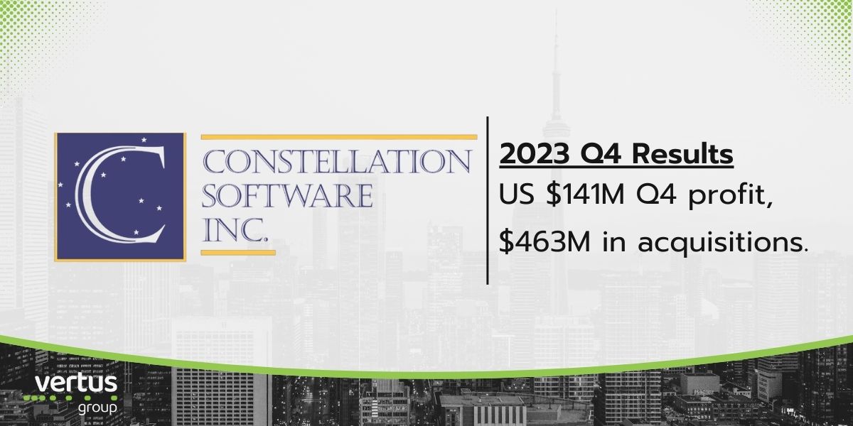 Constellation Software Q4 results.
